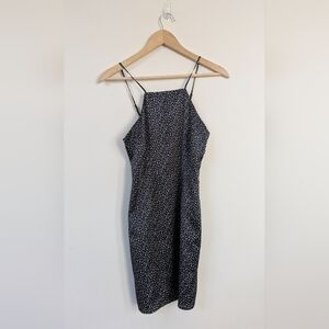 Abercrombie & Fitch Confetti Polka Dot Spaghetti Strap Apon Neck Mini Dress XS